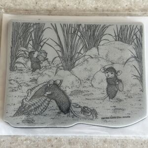Stampendous House Mouse Cling Rubber Stamp HMCR60 Shell Search Beach Summer